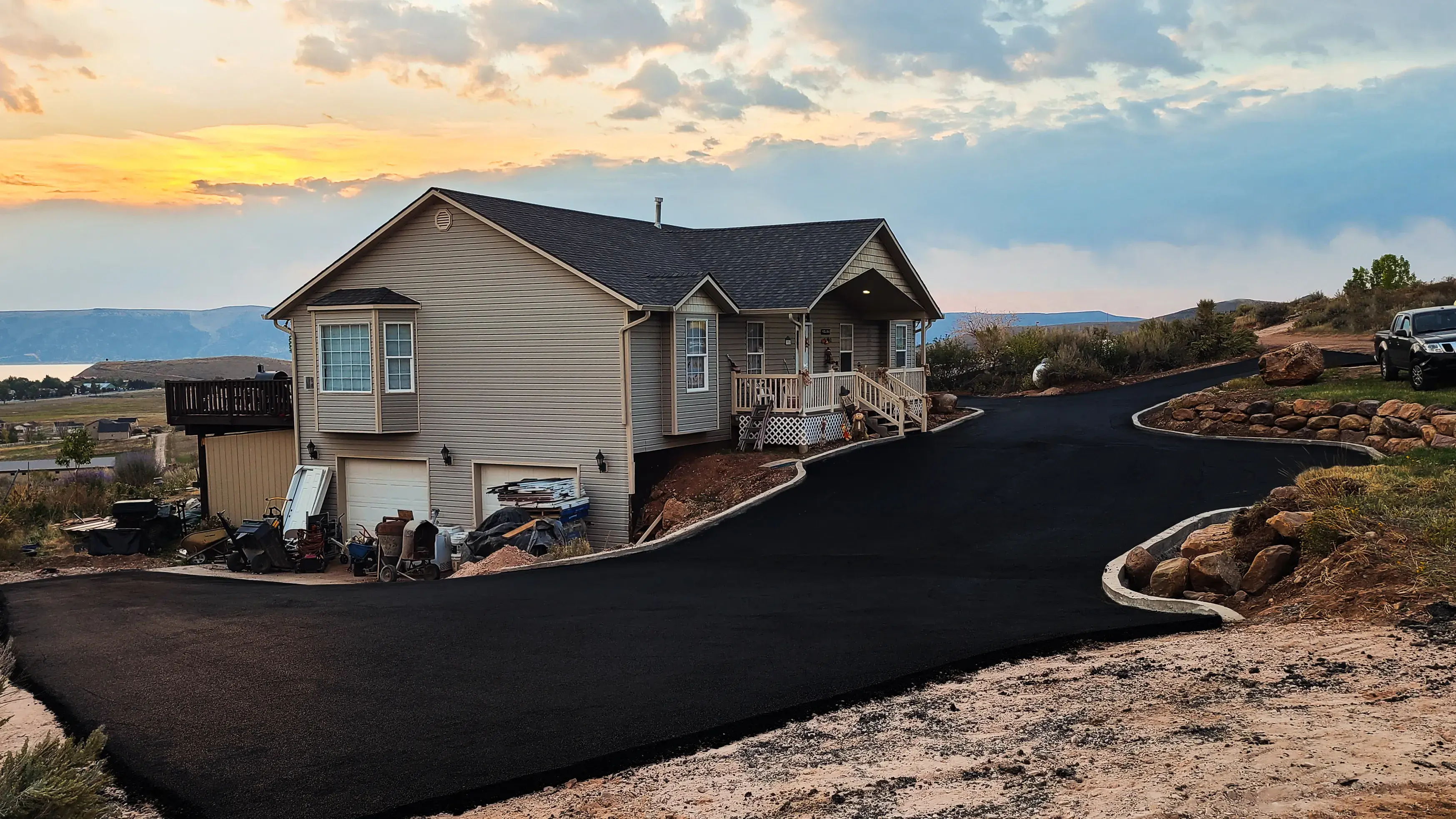 Bear Lake House sunset